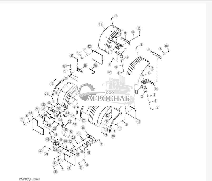 Front and Rear Fenders with Mudflaps 